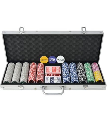 Amazon | vidaXL ポーカーセット チップ500枚 アルミ, ポーカー