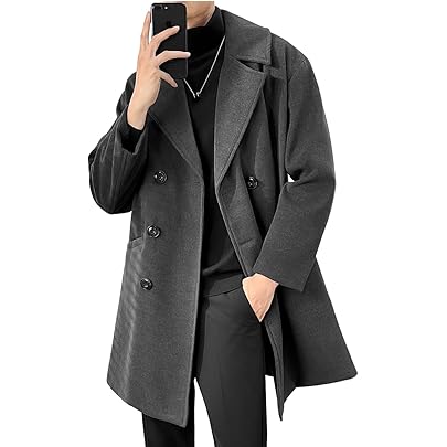 [KAYIYASU] チェスターコート メンズ コート ジャケット ロングコート トレンチコート アウター ビジネスコート ウールコート 冬服 防寒 無地 厚手 通勤 大きいサイズ ビジネス カジュアル … Amazon | [Kayiyasu] トレンチコート メンズ 冬 ロングコート