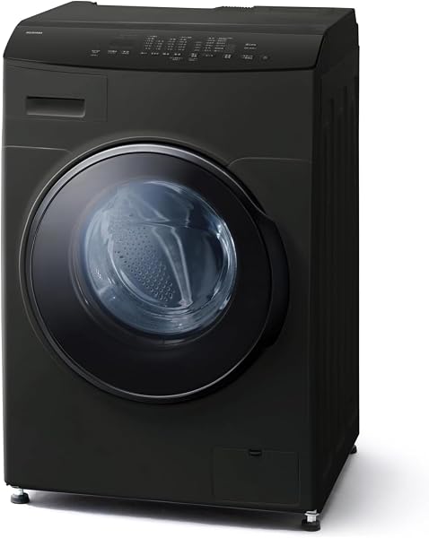 【Amazon.co.jp限定】 アイリスオーヤマ ドラム式洗濯機 洗濯8kg 乾燥5kg ブラック DKC85A1-B 左開き インバーター 新生活 一人暮らし - 1