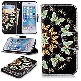 Lomogo iPhone6Sケース/iPhone6ケース 手帳型 耐衝撃 レザーケース 財布型 カードポケット スタンド機能 マグネット式 アイフォン6S/6 手帳型ケース カバー 人気 - LOB