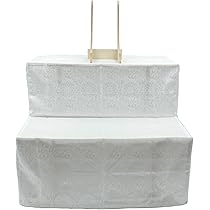 後飾り二尺二段写真立・白布付　木製　5台/1ケース 後飾り/盆飾り 2段式 木製枠後飾り 写真立て、白布付き 葬儀用品