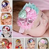 Itaarベビーヘアバンド ヘッドバンド ヘアアクセサリー 女の子 ミックスカラー DIY 弾力性ある 誕生日 髪飾り 出産祝い お宮参り 誕生日 100日記念 こどもの日 記念撮影 初節句にギフト 