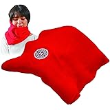 【コンパクトネックピロー】HIRUNEGAO 首枕 昼寝枕 デスク ネックピロー コンパクト 仮眠 携帯枕 移動 飛行機 出張 旅行 モバイルピロー トラベルピロー (レッド)