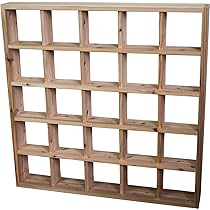 Amazon.co.jp: WOODPRO 格子ラック 200型(内寸20cm) 5×5 幅113.8