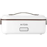 MITORI コロナ感染抑える高速弁当箱炊飯器 0.5-1.5合 ひとり暮らし用 蒸し 炊き 温め機能付き 1台3役 小型 一人用 小型 ミニライスクッカー 1年品質保証 (ホワイト)