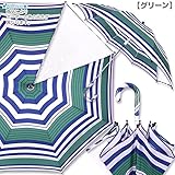 「子供用傘 ザジーザップス マルチボーダー [L]55cm グリーン」レイン用品 キッズ 傘 カサ 通園 通学 入学 派手 園児 小学生 男の子 雨具 軽い 丈夫 安全