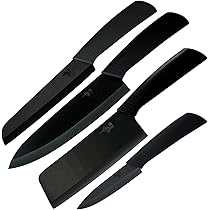 洋式ハンドルの包丁4本セット、鞘付き。 GX HIROAKI 牛刀 洋包丁 240mm SVK ステンレス鋼 鍔付き柄
