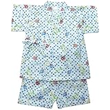 盛夏 甚平(ジンベイ) 【日本製】リップルプリントとんぼ柄甚平スーツ 90cm/オフシロ NO.OG-1605