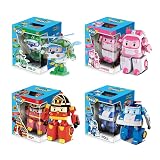 【正規品】ロボカーポリー おもちゃ 4インチ 変身ロボット 4種セット (ポリー & ロイ & アンバー & ヘリー) 2way 誕生日 車