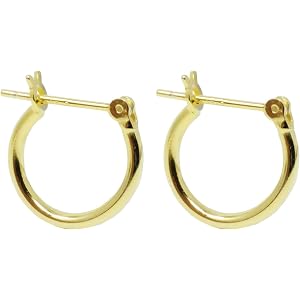 [Puente] シルバー925 フープピアス 14mm アレルギー対応 ゴールド ゴールドピアス SILVER925…