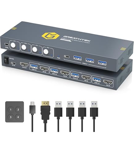 Amazon.co.jp：DisplayPort対応パソコン自動切替器(4:1) SW-KVM4HDPU