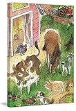 Marmont Hill vintage-kids 'ファームAnimals 'キャンバス壁アート 12" x 18" MH-KIDCUR-110-C-18