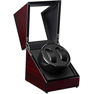 SOUKENGEN ワインディングマシーン ウォッチワインダー 自動巻き 2本巻き ピアノ鏡面仕上 静音設計 (2本巻き)