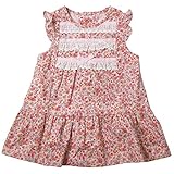 《H28年秋冬物》(日本製) Pample Mousse(パンプルムース) 細コール天小花柄胸切替レース付きワンピース 95cm /PK NO.DP-63100