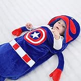 （ディゾン）dizoon ベビー スリーパー 寝袋 おくるみ 暖かい 柔らかい 子供用 赤ちゃん フランネル 春秋冬用 新生児 0-2歳 7デザイン かわいい カートゥーン (アメリカ, 0-1歳)