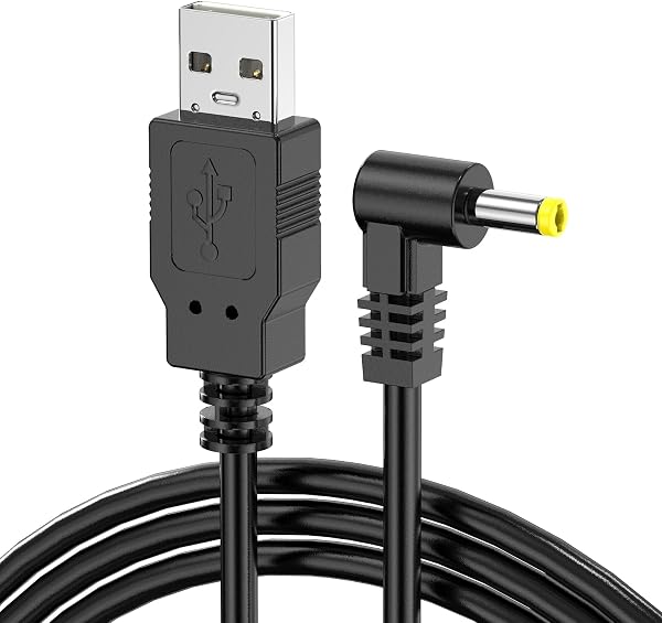 PSP用 充電器 USB to DC4.0/1.7mm 急速充電ケーブル PSP-1000 PSP-2000 PSP-3000対応 パナソニックビデオカメラ用 カーナビゴリラ用 Gorilla用 1m L型 電源コード 断線防止 高耐久 - 1