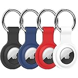 Compatible with AirTag Case Keychain Air Tag Holder Silicone AirTags Key Ring Cases Tags Chain Apple GPS Item Finders Accesso