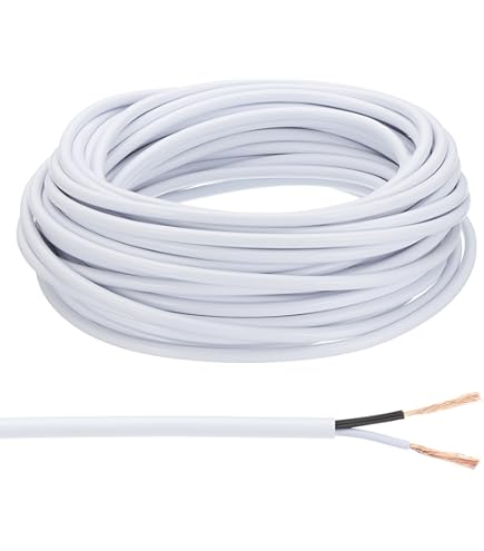 Amazon.co.jp: OHM 配線用 ビニール平行線 白 2m 1500W (04-7468