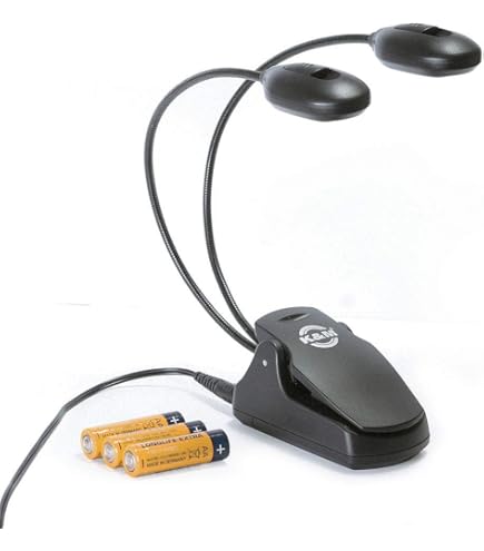 Amazon.co.jp: K&M 譜面台用ライト “Double 4 LED Flex Light