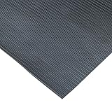 High Quality Ramp-Cleat Rubber Floor Mat - 1/8-inch x 3ft. Wide Rubber Runners - Black - Offered in 