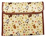 クーザ マルチケース ジャバラ Wファスナー チップ&デール ブラウン 収納 保険証 診察券 母子手帳