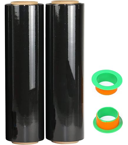 Modern Innovations 15 Inch Black Stretch Wrap Roll With Handles  2 Rolls 2000 - View #4