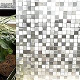 CottonColors(コットンカラーズ) 3D窓用フィルム 浴室目隠しシート 断熱/紫外線カット 無接着剤 再利用可能 プライバシーガラスフィルム(45x200cm)[石道011]