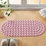 CJH 浴室Pvcノンスリップマット浴室マット浴槽シャワーマット付きサクションパッド ( Color : Pink )