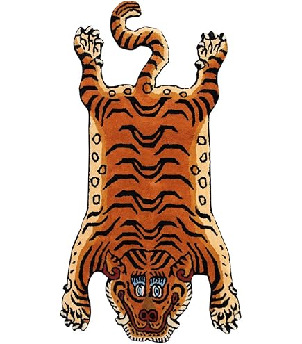 美品　チベタン タイガー ラグ マット ミディアム Amazon.co.jp: チベタンタイガーラグ ミディアム DETAIL Tibetan Tiger
