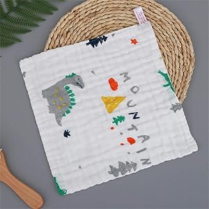 Nibobo ハンカチ ベビータオル 綿100% 柔らかい 強吸水性 強通気性 授乳ハンカチ 女の子 男の子