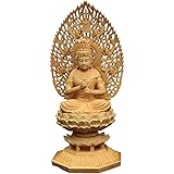 Felimoa 大日如来 木製仏像 木彫り 本尊 木彫り置物 厄除け お守り