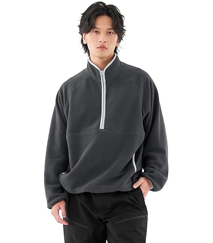 Amazon.co.jp: FR2 X-LARGE フリースジャケット ハーフジップ ボア