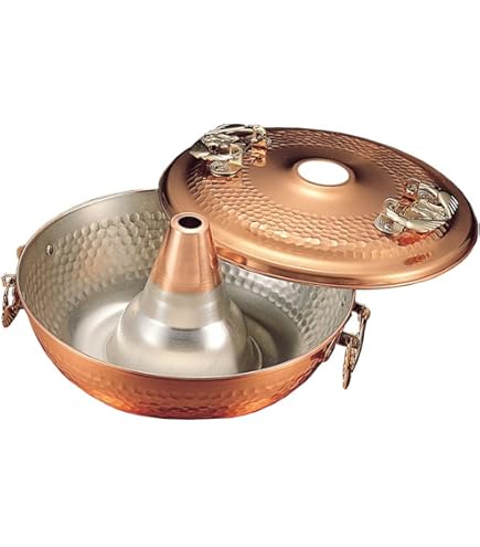 Amazon｜新光金属 純銅製 槌目入れ しゃぶしゃぶ鍋 26cm｜しゃぶしゃぶ
