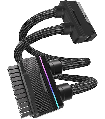 Amazon.co.jp: 12インチ 18AWG 電源ケーブル ATX 24ピン 24ピン メス