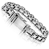 X LINE 925 Sterling Silver Men Thin Elegant Bracelet