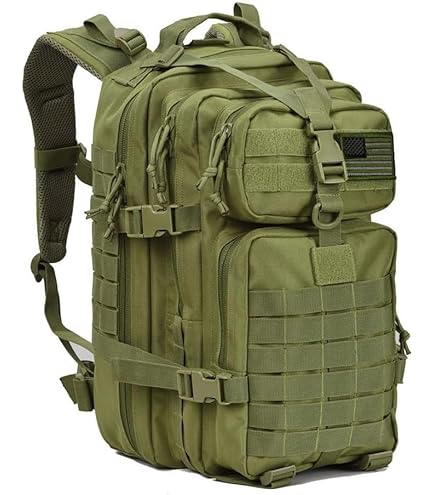 タクティカル バッグ　軍用バックパック　ミリタリーバッグ　グリーン　ワッペン付 タクティカル バッグ 軍用バックパック ミリタリーバッグ