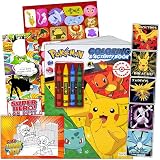 ポケモンステッカーアクティビティセット - バンドルには、ステッカー付きポケモン塗り絵、ご褒美ステッカー、ポケモンクラフトドアハンガーが含まれます。
