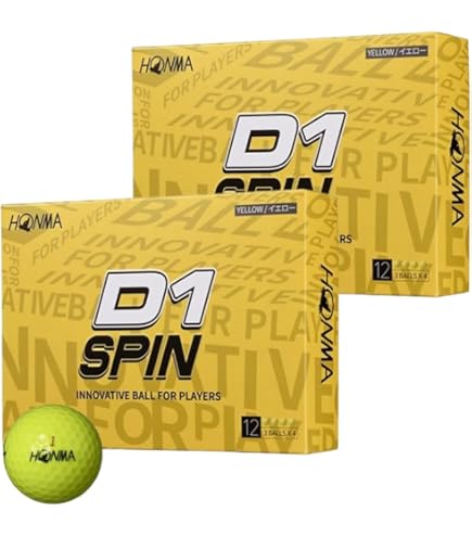 Amazon.co.jp: ホンマ ゴルフ ボール D1 D-1 SPIN スピン 2023 2ピース