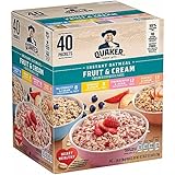 Quaker Instant Oatmeal Fruit & Cream クエーカー インスタント オートミール フルーツ&クリーム バラエティパック 30g x40 [並行輸入品]