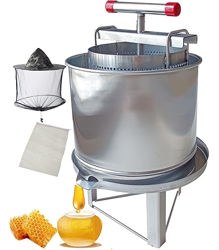 Amazon | CGOLDENWALL 蜂蜜 圧搾機 蜂蜜分離器 10L 全密閉型 手動 多重