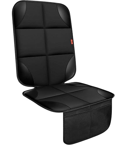 Protège-siège Auto Kaiphy RIIMUHIR - Tapis épais Imperméable Avec 3 Poches, Pour Siège Enfant, Chien, Protection Maximale Du Siège Voiture (Noir)