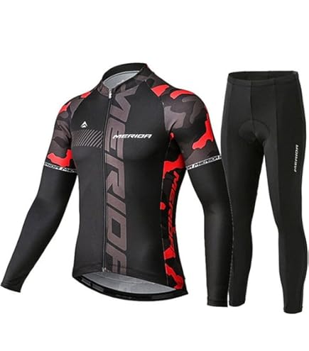 Amazon.co.jp: サイクルジャージ 上下セット 長袖 裏起毛 秋冬用