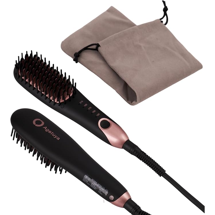 Amazon.co.jp: MAKEGINA GLAMOUR ストレートブラシ マットブラック