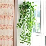 人工観葉植物 アイビー 壁掛け インテリア 飾り 2.4メートル , 3本