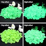 100個　飾り石 夜光石 水槽飾り 石 舗装 庭づくり　アクアリウム 水槽 鑑賞用 アクアリウム用具 レイアウト用品 グローストン 夜間蛍光 水槽用アクセサリー 純粋色 …