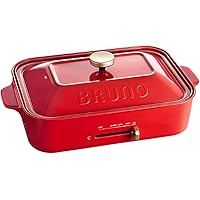 BRUNO コンパクトホットプレート レッド BOE021-RD
