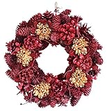 彩か SAIKA リース M 赤 レッド インテリア用 玄関飾り シック CXO-217Mr Wreath-Beans Flower M Red