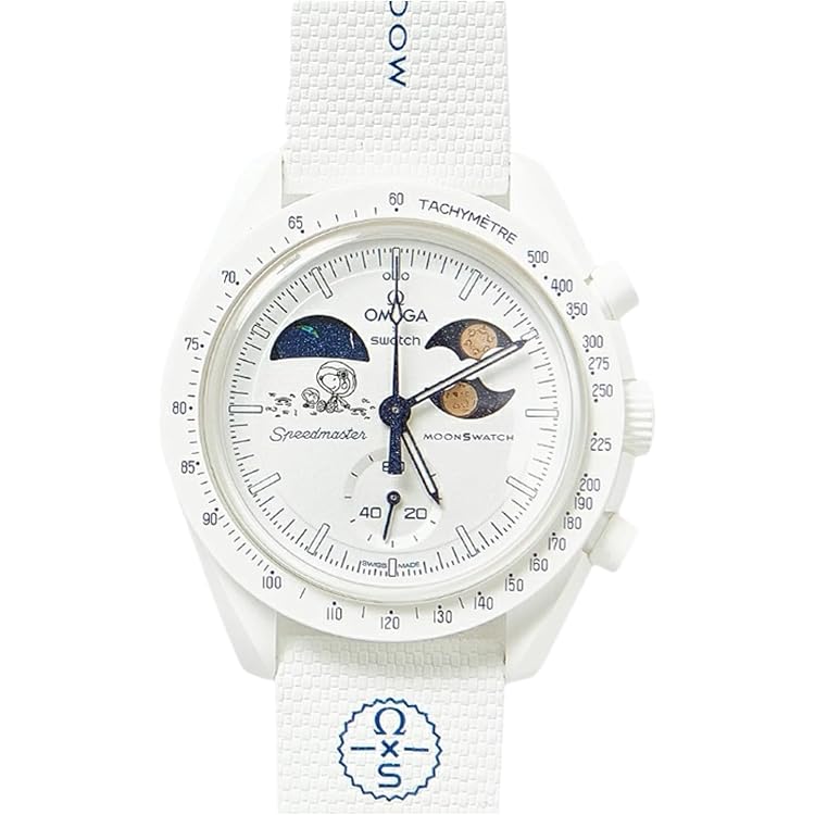 OMEGA SWATCH SNOOPY ムーンフェーズ 腕時計 ホワイト 極美品 Amazon.co.jp: OMEGA × SWATCH Snoopy ギフト 腕時計 MOONSWATCH