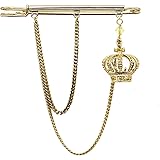 [ジュエリーショップエム] ラペルピン ピンバッジ ブローチ メンズ レディース クラウン ティアラ モチーフ チェーン アクセサリー 日本製 ゴールド pin01