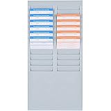 タイムカードラック 24人用 取り付けネジ付き タイムカード収納 IDカード 簡単インストール 壁に取り付けられた 垂直ブラケット タイムカードホルダー オフィス 工場 勤怠管理 人事 労務 出退勤
